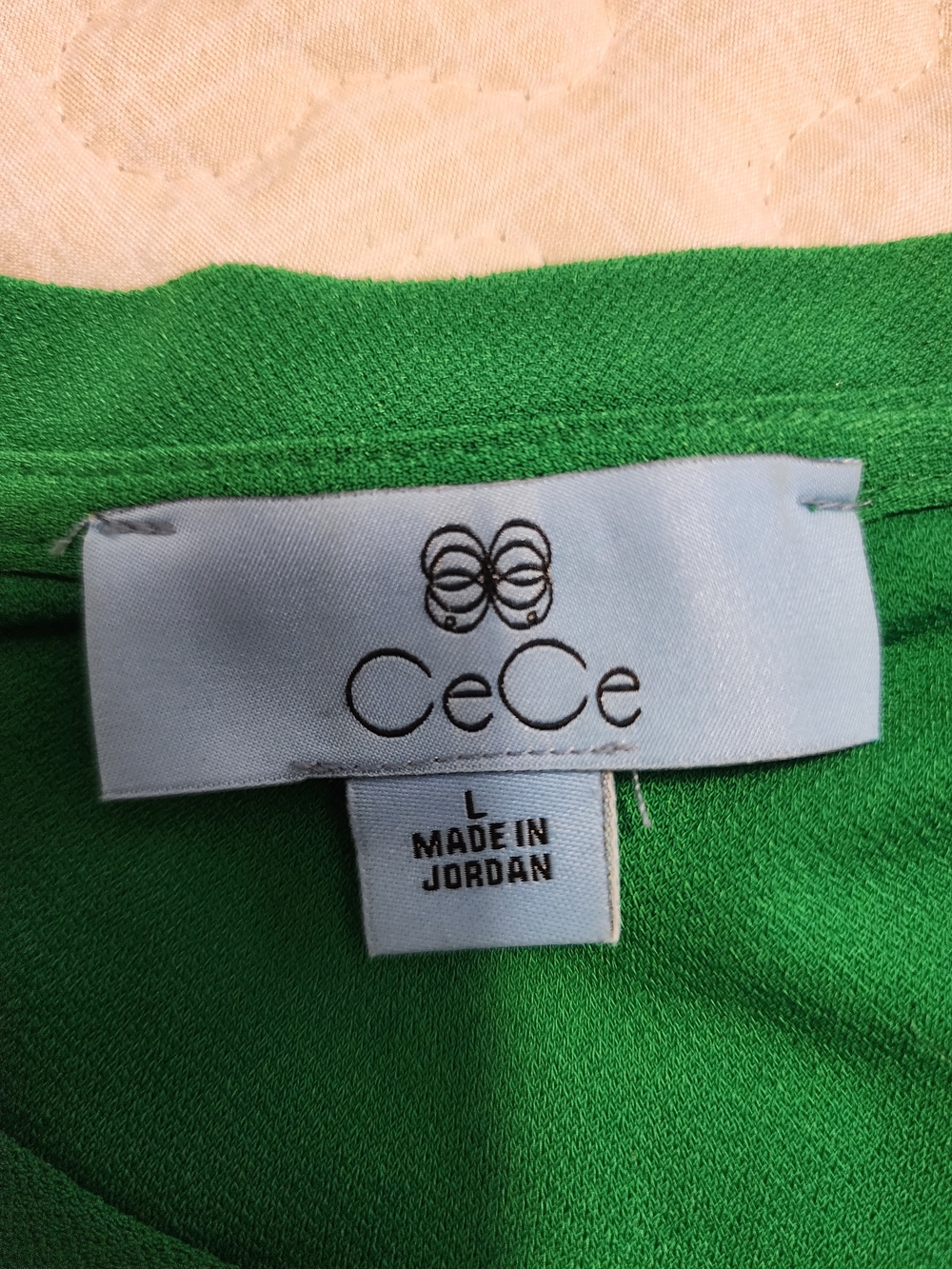 Green Puff-Sleeve Women's Top - Picture 2 of 5